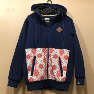 Men’s sm Jiberish brand snowboarding zip up hoodie